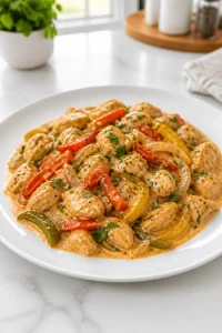 Creamy Chicken Fajita Skillet Dinner