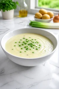 Creamy Potato Leek Soup Bowl