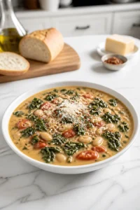 Creamy Tuscan White Bean Kale Soup