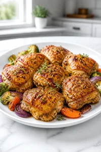 Crispy Baked Chicken Thigh Honey Mustard