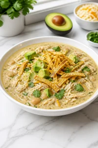 Crockpot White Chicken Enchilada Soup