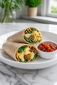 Egg White Sausage Breakfast Sandwich Wrap