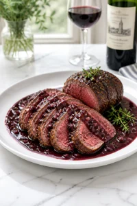 Elegant Beef Tenderloin Red Wine Reduction