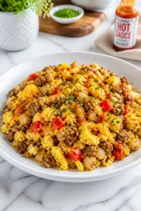 High Protein Turkey Sausage Breakfast Bowl