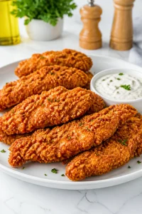Keto Pork Rind Crusted Chicken Tender