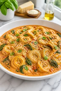 One Pot Creamy Tomato Tortellini