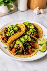 Roasted Vegetable Black Bean Taco Vegan