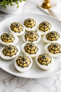 Spider Web Deviled Egg Halloween