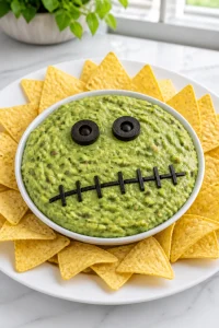 Spooky Frankenstein Guacamole Green Dip