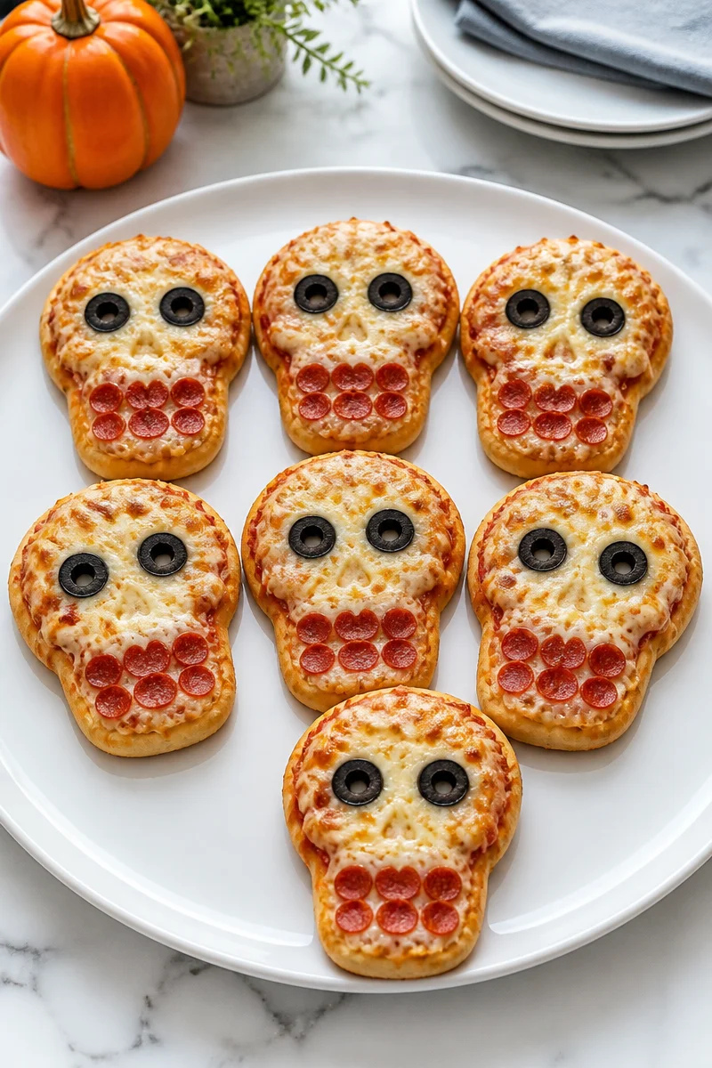 Trending pizza skull Halloween snack for festive celebrations