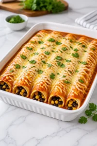 Black Bean Pumpkin Halloween Enchiladas