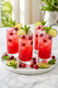 Classic Cranberry Ginger Fizz Cocktail