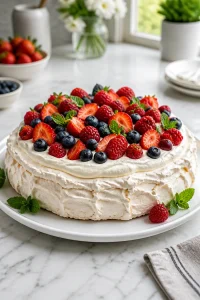 Classic Pavlova with Fresh Berries