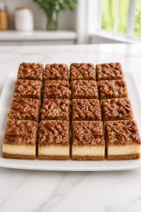 Classic Pecan Praline Cheesecake Bar