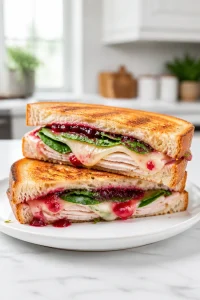 Classic Turkey Cranberry Panini Sandwich