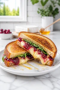 Cranberry Baked Brie Grilled Cheese