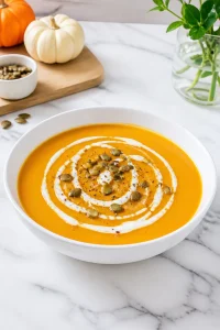 Creamy Vegan Pumpkin Soup Bowl