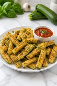 Crispy Baked Zucchini Parmesan Fries