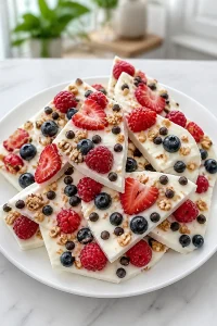 Frozen Greek Yogurt Berry Bark