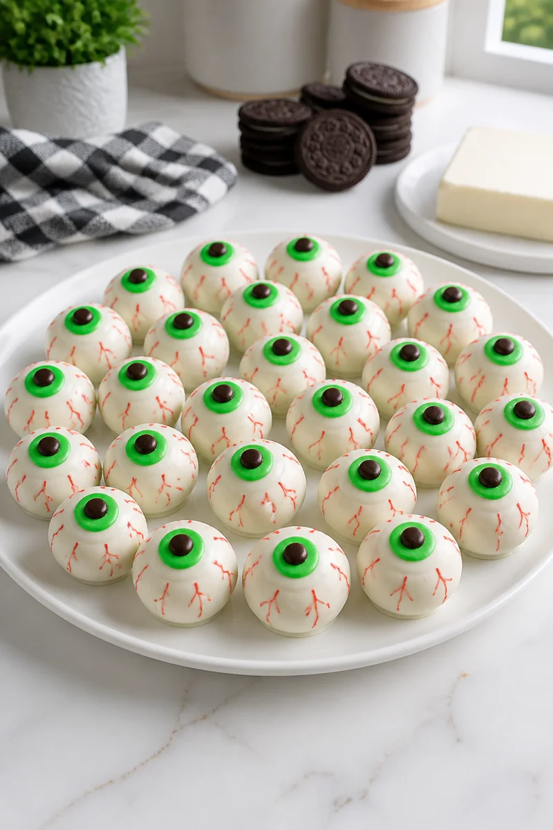 Halloween Oreo truffle eyeball bites for a spooky treat