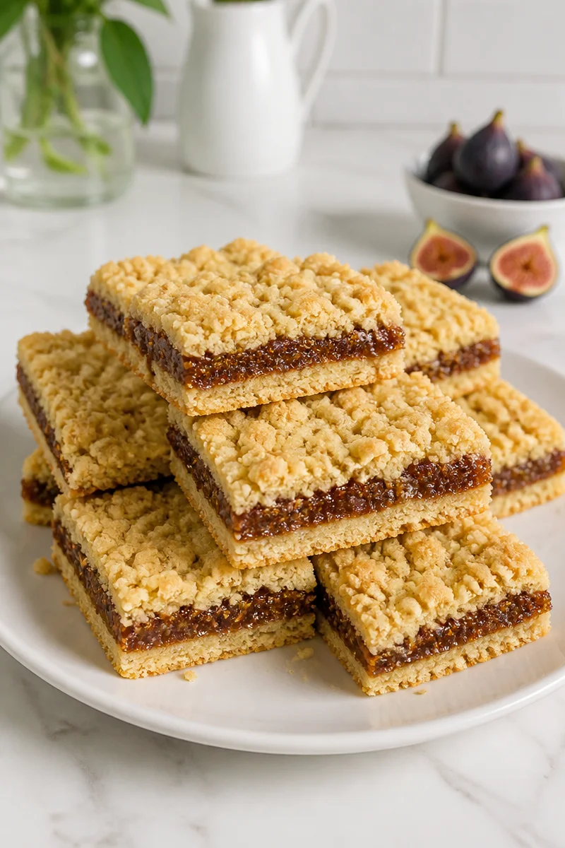 Homemade Fig Newton Cookie Bar with a chewy fig filling and cookie crust