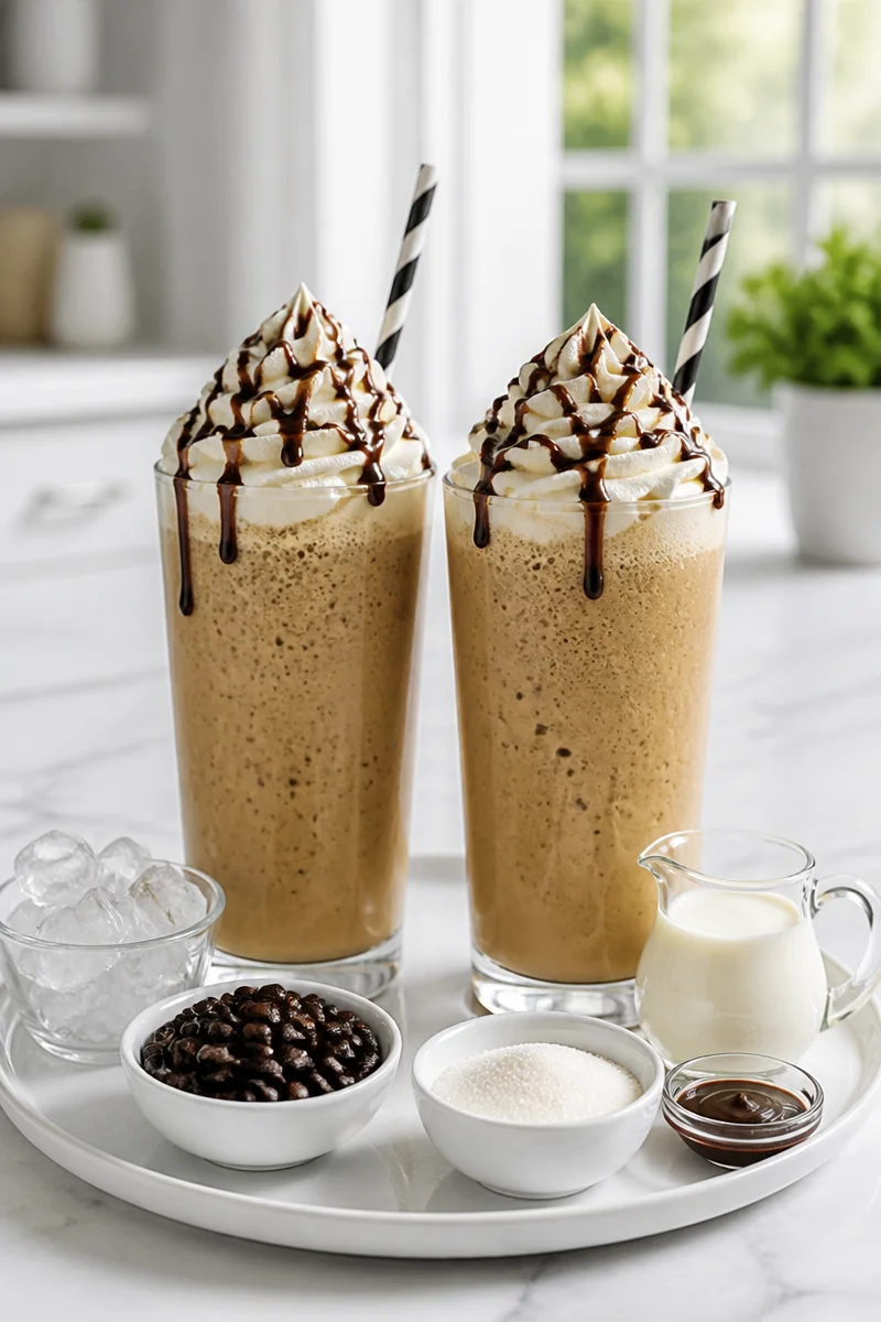 Delicious Coffee Frappe served in a glass, perfect for National Frappe Day.