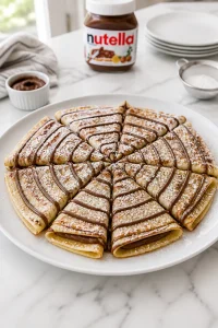 Spiderweb Nutella Halloween Crepe Recipe