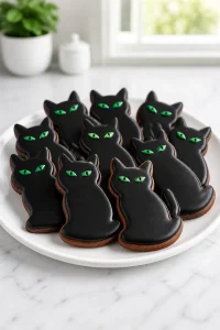 Spooky Black Cat Sugar Cookie