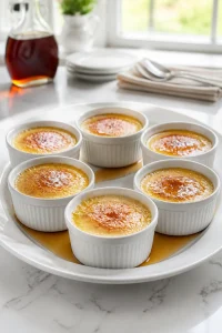 Baked Maple Custard with Maple Drizzle