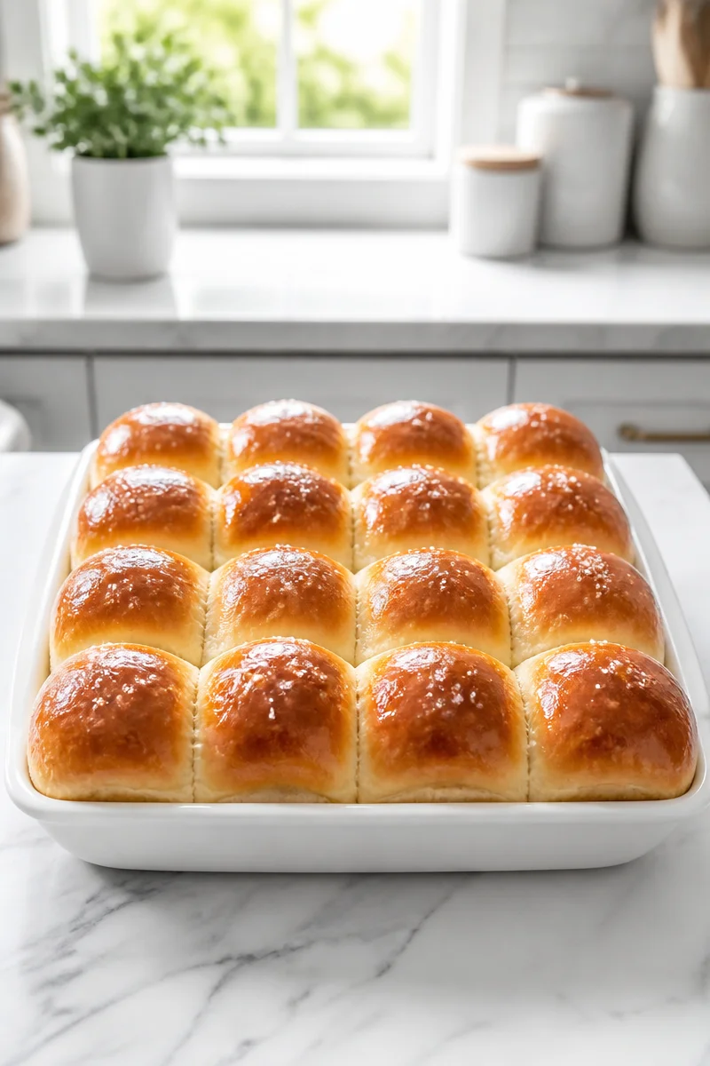 Buttermilk Parker House Dinner Roll on a dining table