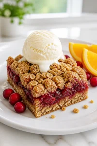 Buttery Cranberry Orange Streusel Bar