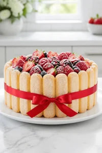 Charlotte Russe with Bavarian Cream Filling
