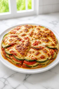 Cheesy Zucchini Tomato Bake with Provolone