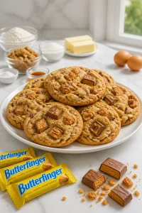 Chewy Butterfinger Candy Bar Cookies