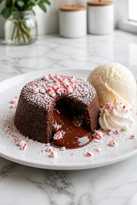 Chocolate Peppermint Molten Lava Cake