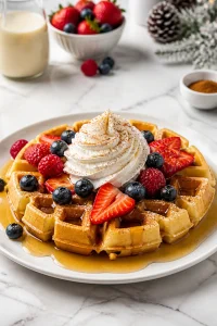Christmas Morning Eggnog Belgian Waffle