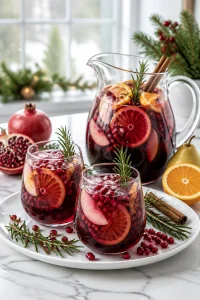 Christmas Sangria Pomegranate Sparkling Drink