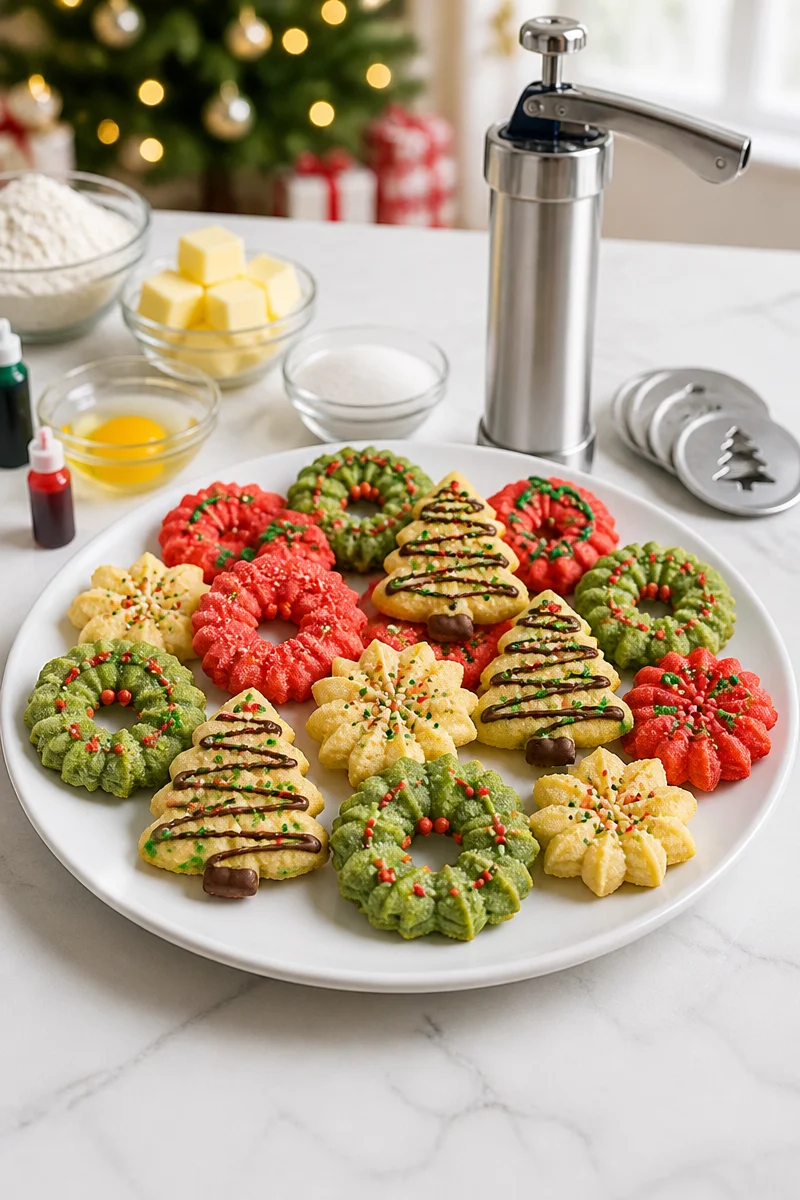 Christmas Spritz Butter Cookie Press for creating festive butter cookies