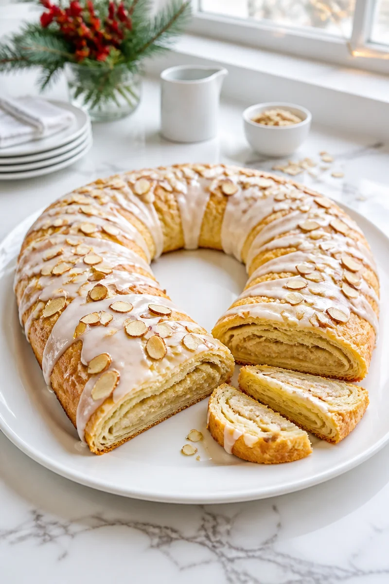 Classic Almond Kringle pastry, perfect for Christmas morning celebrations