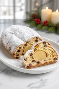 Classic German Stollen Bread Loaf