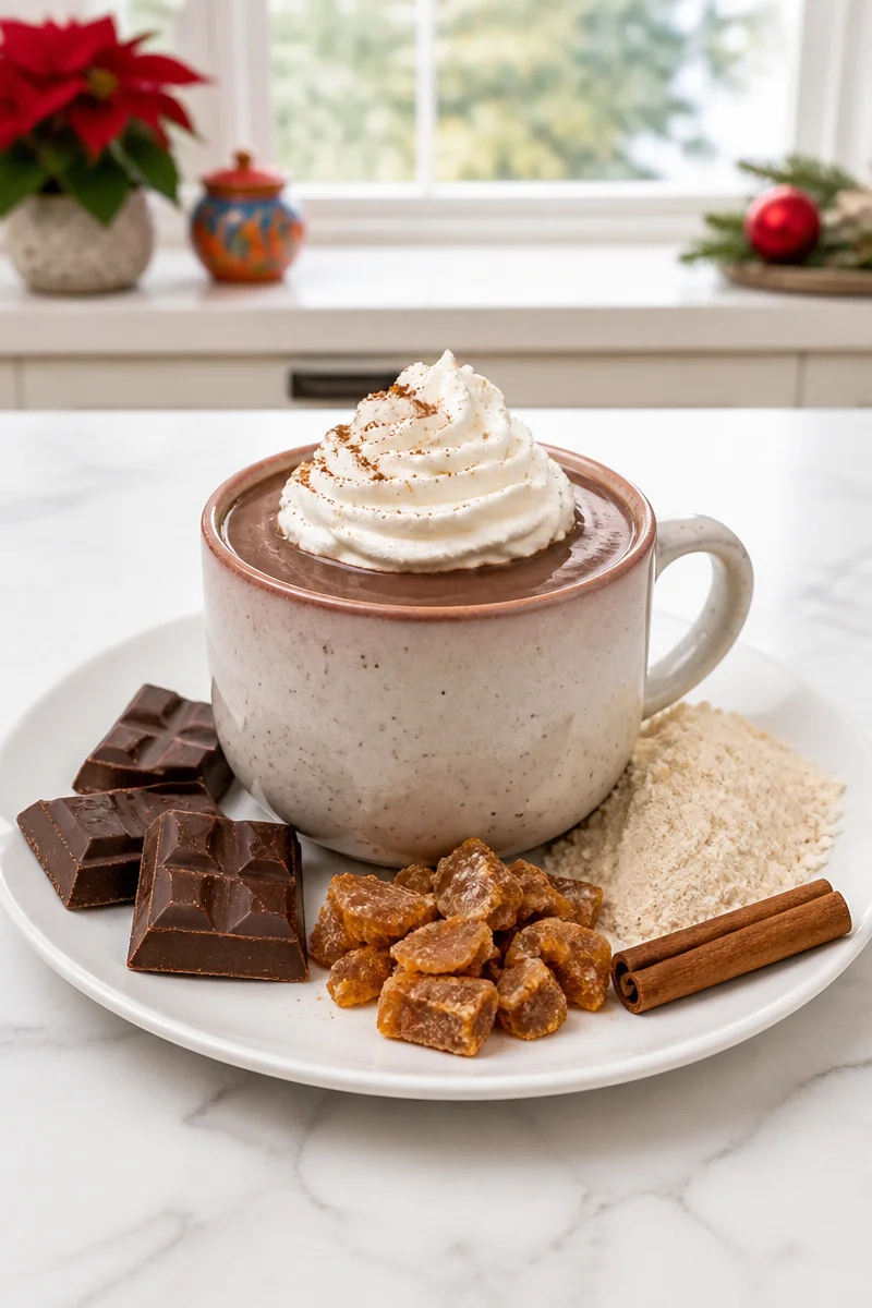 A warm cup of classic Mexican Champurrado, a traditional Christmas drink
