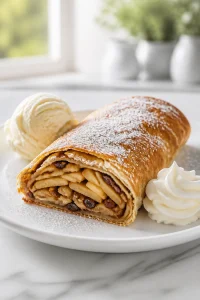 Classic Old Fashioned Apple Strudel Dessert