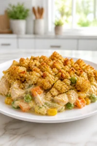 Cozy Chicken and Stuffing Casserole Bake