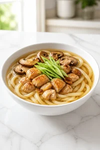 Cozy Chicken Udon Noodle Soup Bowl