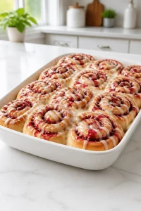 Cranberry Swirl Sweet Rolls with Glaze
