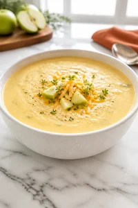 Creamy Cheddar Apple Soup for Thanksgiving