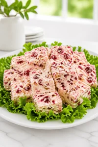 Creamy Frozen Cranberry Salad with Walnuts