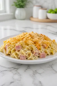 Creamy Ham and Noodle Casserole Bake