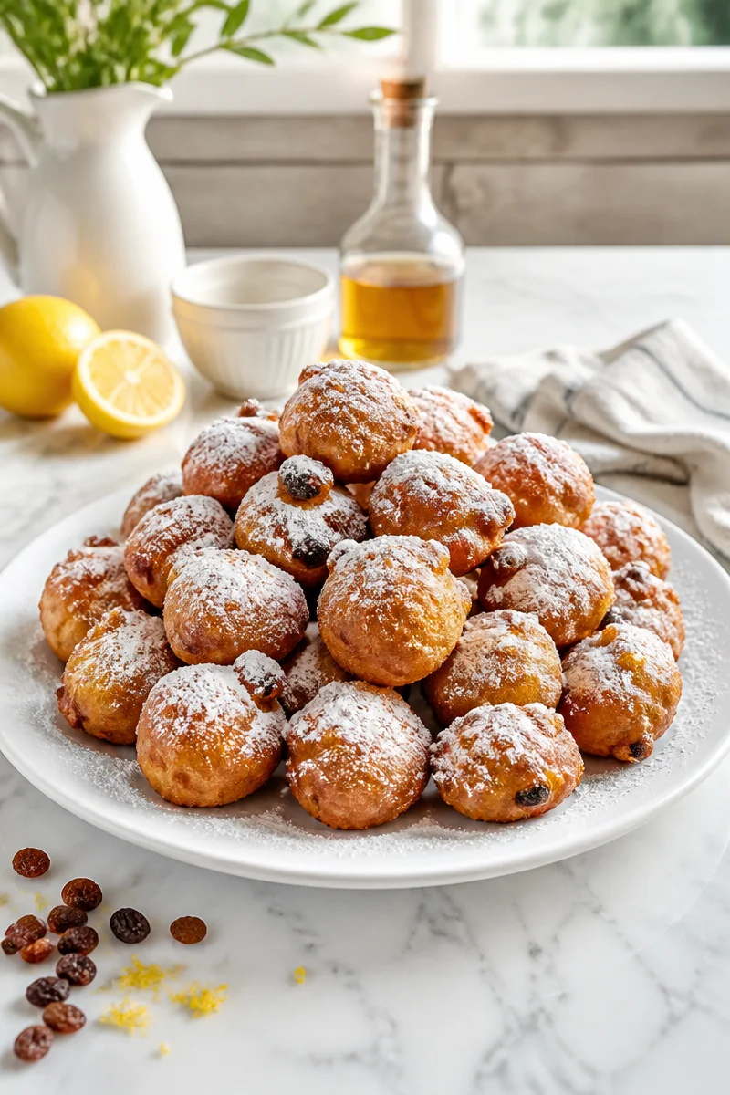 Crispy Croatian fritule dough balls, a delicious sweet treat.