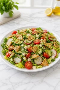 Crispy Pita Fattoush With Sumac Dressing